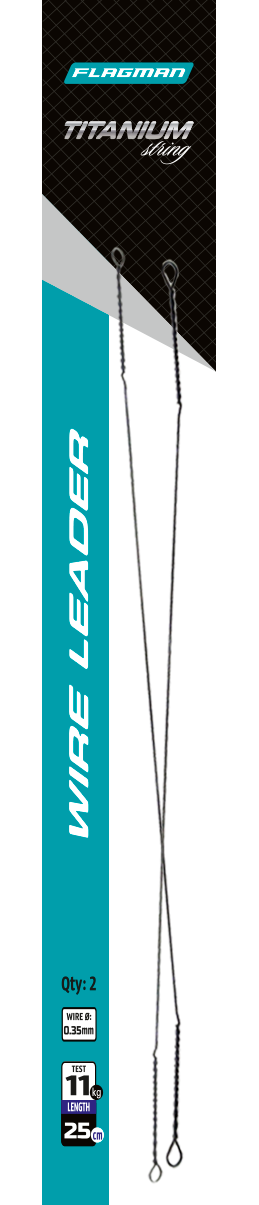FLAGMAN Поводок скрутка  Wire Leader Titan 11кг 25см 0,35мм  2шт