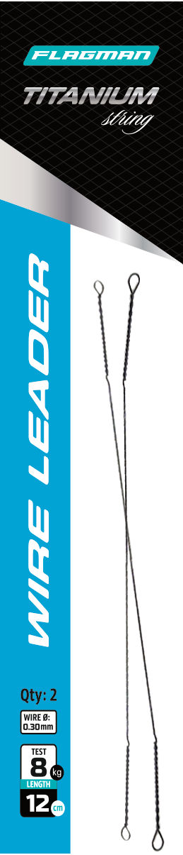 FLAGMAN Поводок скрутка  Wire Leader Titan 8кг 12см 0,30мм  2шт