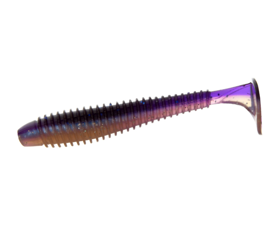 FLAGMAN Виброхвост Mystic Fish Fat 2" #0531 Violet/Pearl White 5см 8шт