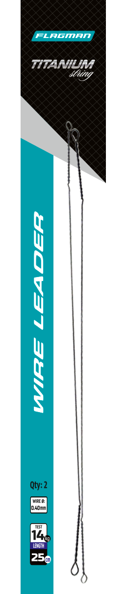 FLAGMAN Поводок скрутка  Wire Leader Titan 14кг 25см 0,40мм  2шт