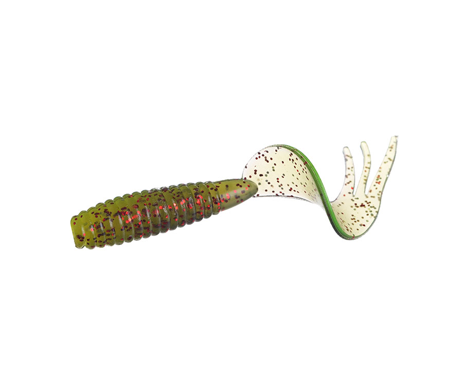 FLAGMAN Твистер Trident 2" Green pumpkin lime 5см 12шт