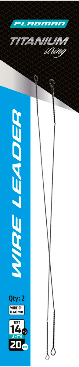 FLAGMAN Поводок скрутка  Wire Leader Titan 14кг 20см 0,40мм  2шт