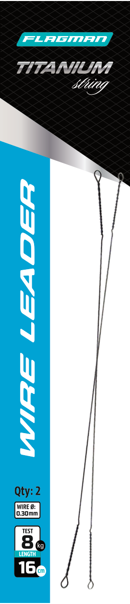 FLAGMAN Поводок скрутка  Wire Leader Titan 8кг 16см 0,30мм  2шт