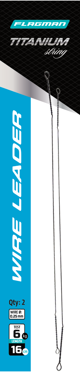 FLAGMAN Поводок скрутка  Wire Leader Titan 6кг 16см 0,25мм  2шт