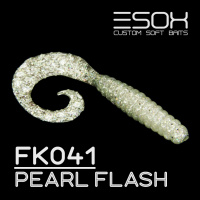 Twirly Grub 3" (80мм) 6шт FK041 Pearl Flash