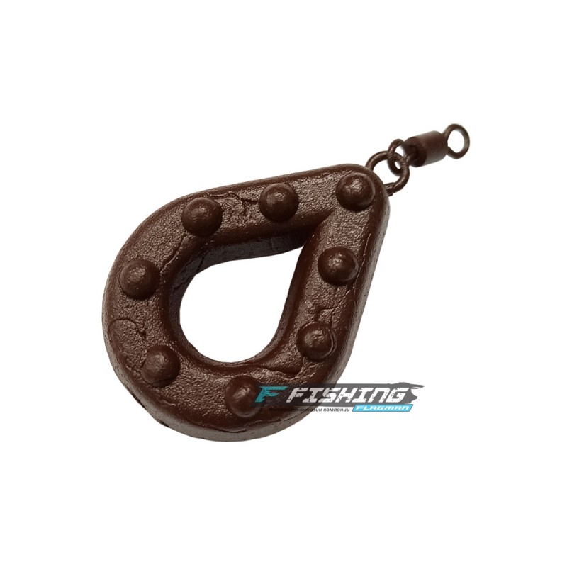 FLAGMAN Грузило Gripper с вертлюгом 100г brown ВР