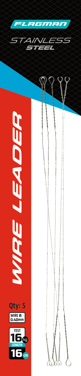 FLAGMAN Поводок скрутка  Wire Leader стальной 16кг 16см 0,40мм 5шт