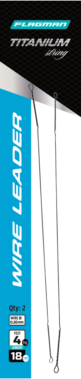 FLAGMAN Поводок скрутка  Wire Leader Titan 4кг 18см 0,20мм  2шт