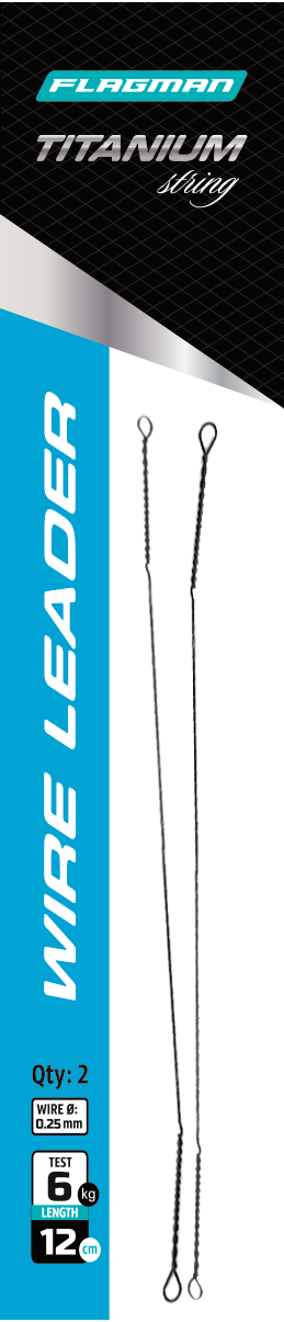 FLAGMAN Поводок скрутка  Wire Leader Titan 6кг 12см 0,25мм  2шт