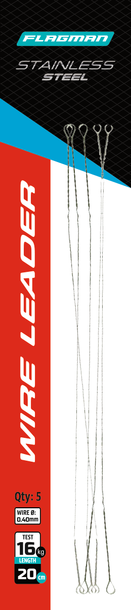 FLAGMAN Поводок скрутка  Wire Leader стальной 16кг 20см 0,40мм 5шт