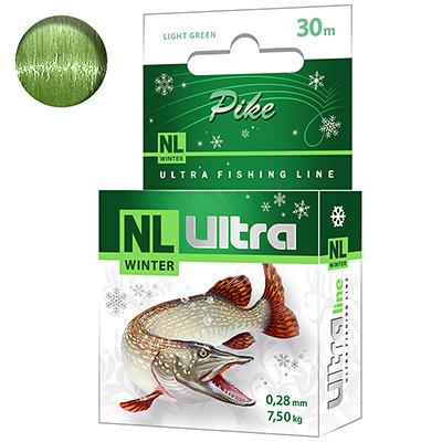 ЛЕСКА ЗИМНЯЯ NL ULTRA PIKE (ЩУКА) 30M 0,28MM