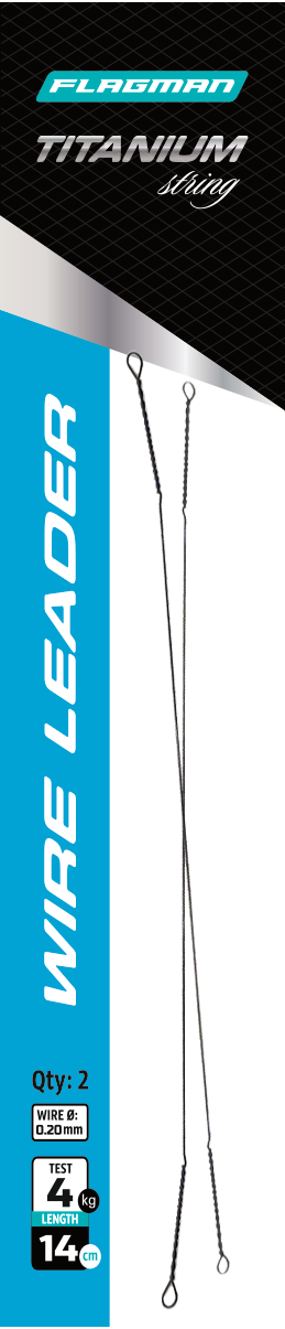 FLAGMAN Поводок скрутка  Wire Leader Titan 4кг 14см 0,20мм  2шт