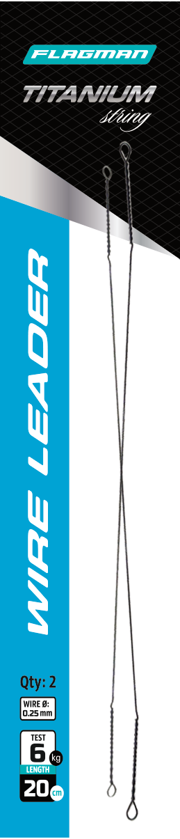 FLAGMAN Поводок скрутка  Wire Leader Titan 6кг 20см 0,25мм  2шт