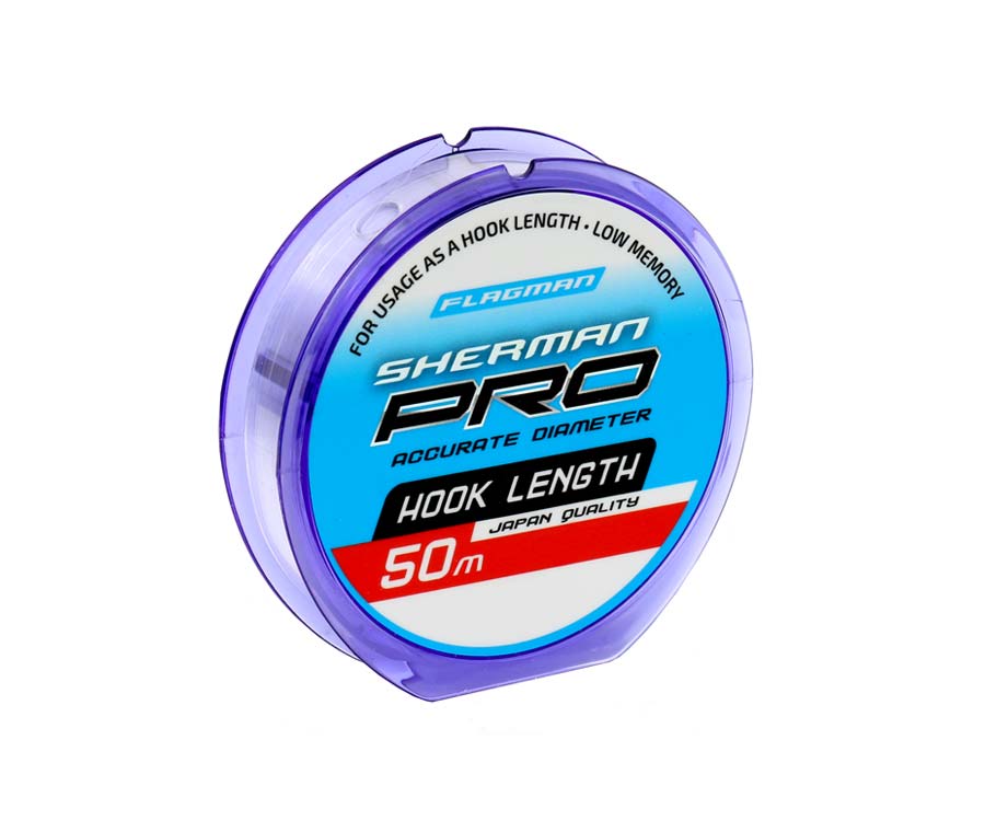 FLAGMAN Леска Sherman Pro Hook Length 50м 0,115мм 1,29кг