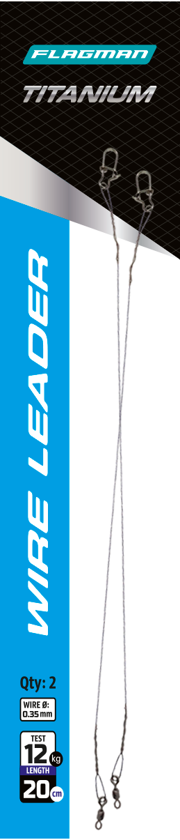 FLAGMAN Поводок Titanium Wire 12кг 20см 0,35мм 2шт