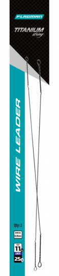 FLAGMAN Поводок скрутка  Wire Leader Titan 11кг 25см 0,35мм  2шт