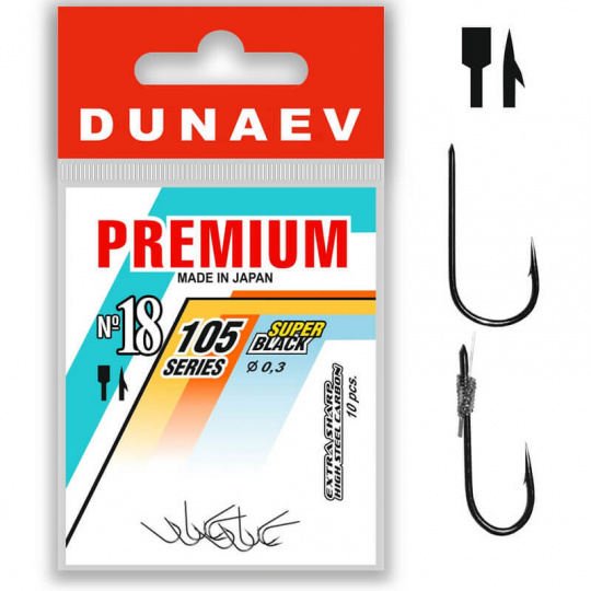 Крючок Dunaev Premium 105 #18 (упак. 10 шт)