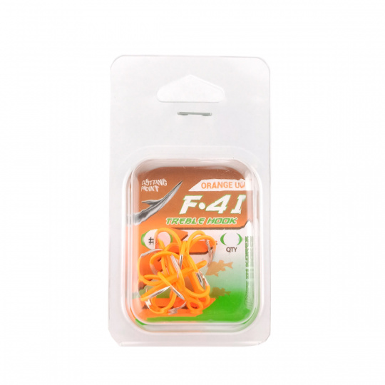 FLAGMAN Крючок тройной Treble hook F41 Orange №14 5шт