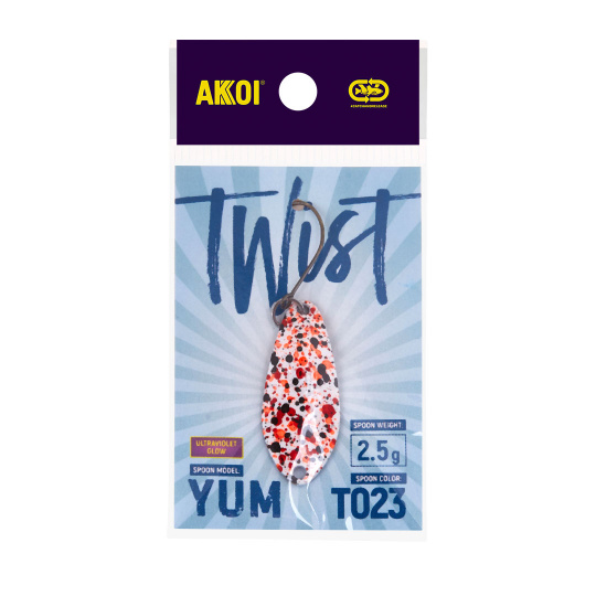 Блесна AKKOI TWIST форелевая YUM 2,5 g цвет Т023				
