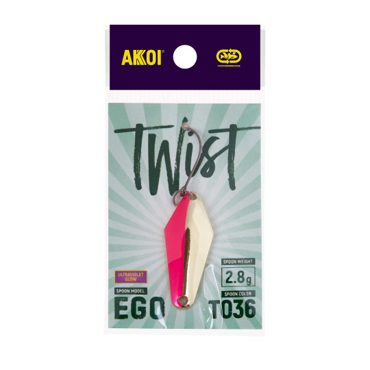 Блесна AKKOI TWIST форелевая EGO 2,8 g цвет Т036				