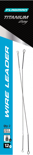 FLAGMAN Поводок скрутка  Wire Leader Titan 8кг 12см 0,30мм  2шт