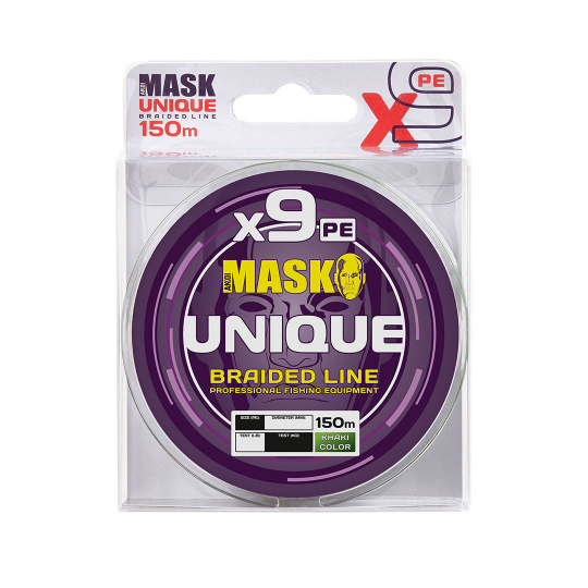 Леска плетёная AKKOI MASK UNIQUE X9-150m (khaki) d0,16mm		