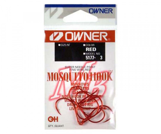 OWNER Крючок Mosquito Hook red №6 10шт