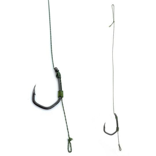Поводок Flat Feeder с волосяной оснасткой CarpHunter Premium 10 см крючок Claw №6 (2шт/уп)