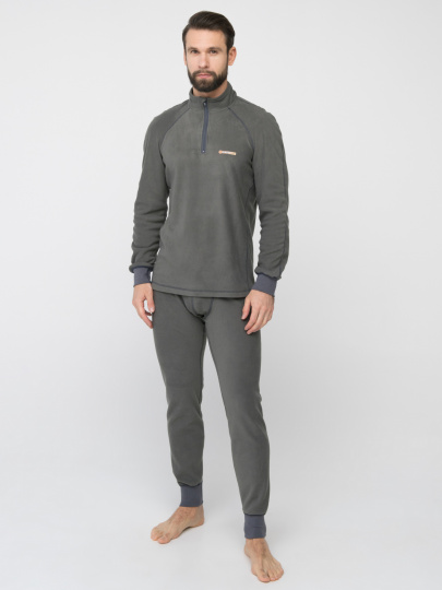 Термобелье Thermoline ZIP цвет Серый ткань Флис (Размер: 60-62, Рост: 3XL)