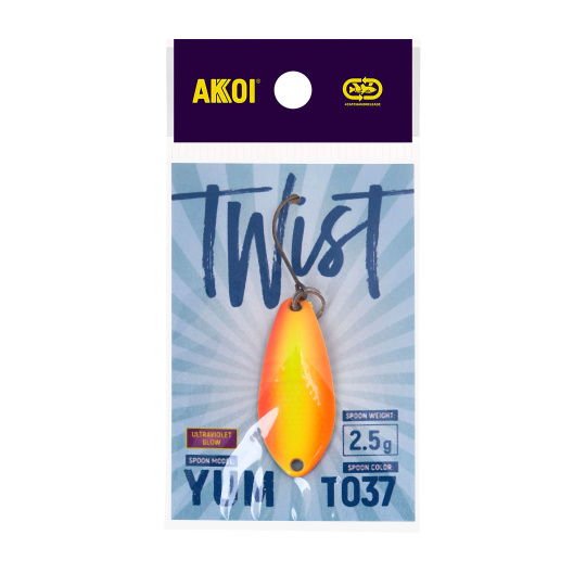 Блесна AKKOI TWIST форелевая YUM 2,5 g цвет Т037														