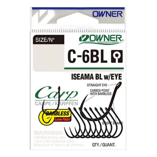 OWNER Крючок Carp Iseama BL w/eye BC №6 11шт