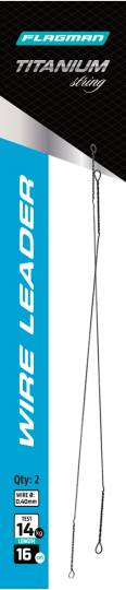 FLAGMAN Поводок скрутка  Wire Leader Titan 14кг 16см 0,40мм  2шт