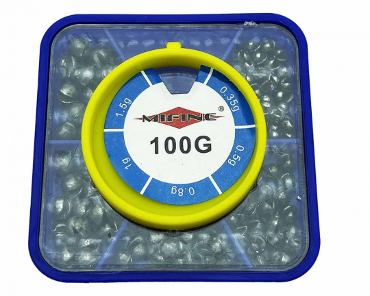 Набор грузил MIFINE (дробь) 100гр. (0.35 - 1.5гр.)