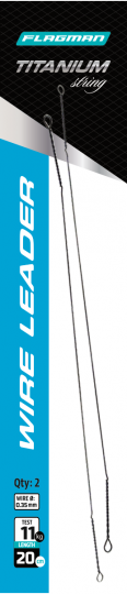 FLAGMAN Поводок скрутка  Wire Leader Titan 11кг 20см 0,35мм  2шт