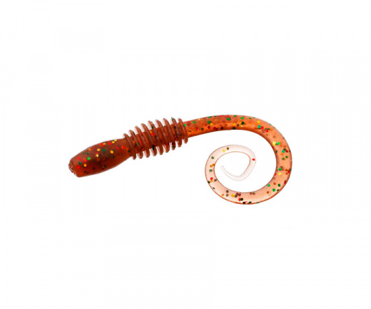 FLAGMAN Червь Helical 4" #011 salmon brown flash 10см 10шт