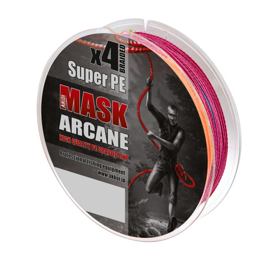Леска плетёная AKKOI MaskArcane X4-200 (multi color) d0,12mm