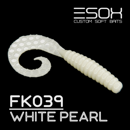Twirly Grub 3" (80мм) 6шт FK039 White Pearl