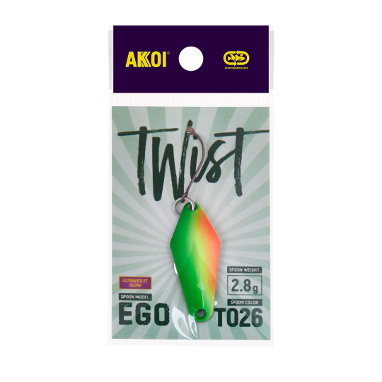 Блесна AKKOI TWIST форелевая EGO 2,8 g цвет Т026																						