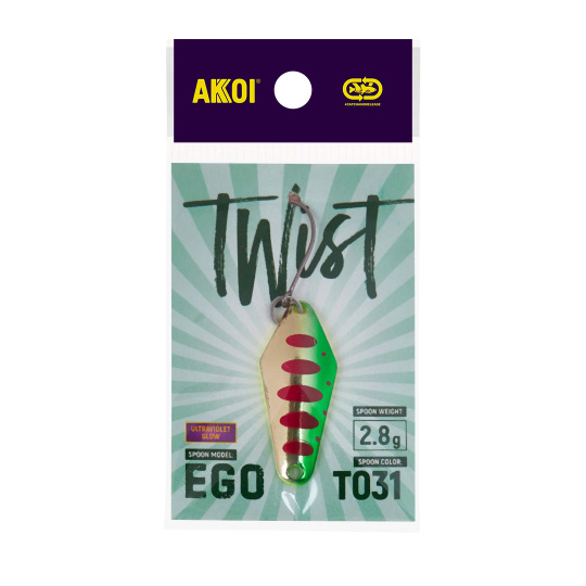 Блесна AKKOI TWIST форелевая EGO 2,8 g цвет Т031																	