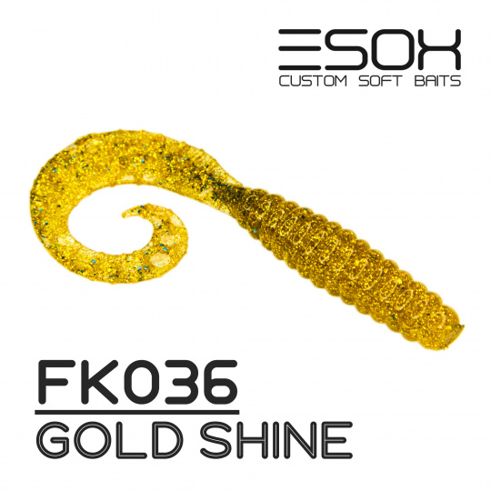 Twirly Grub 3" (80мм) 6шт FK036 Gold Shine