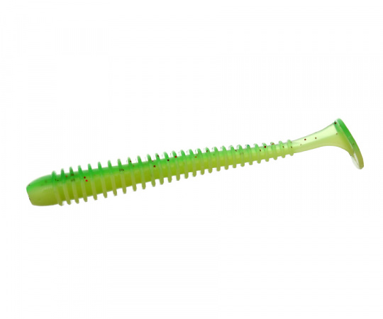 FLAGMAN Виброхвост Mystic Fish 3" #1527 Lime/Lime Chartreuse 7,5см 5шт