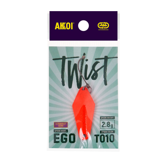 Блесна AKKOI TWIST форелевая EGO 2,8 g цвет Т010											