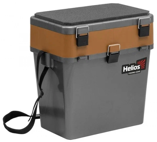 Ящик рыболовный зимний серый/золото Helios 
