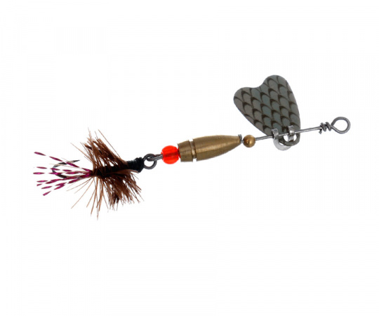 FLAGMAN Блесна Butterfly 1,1г лепесток серебро коричневая муха