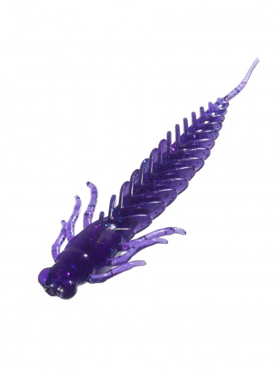 Приманка ZUB-LARVA  80мм-5шт, (цвет 610) фиолетовый с блестками