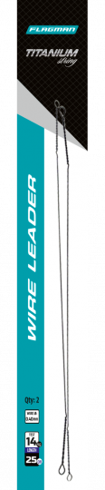 FLAGMAN Поводок скрутка  Wire Leader Titan 14кг 25см 0,40мм  2шт