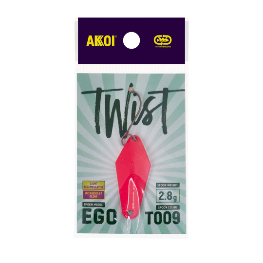 Блесна AKKOI TWIST форелевая EGO 2,8 g цвет Т009												
