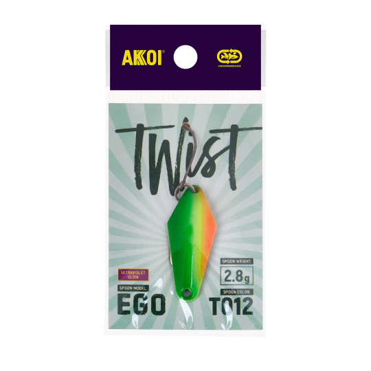 Блесна AKKOI TWIST форелевая EGO 2,8 g цвет Т012							