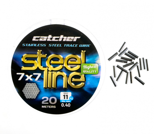 CATCHER Поводковый материал Stainless Steel X49 5кг 20м d0,30мм