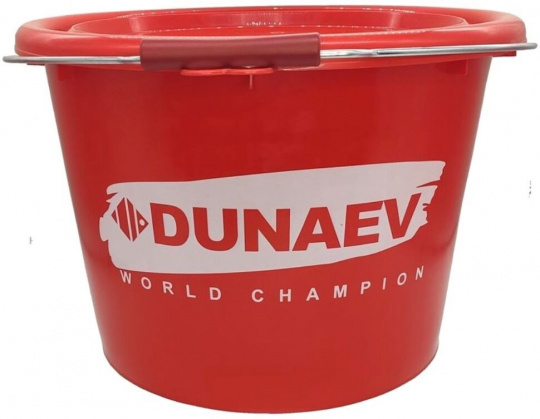 Ведро Dunaev красное 18л с крышкой